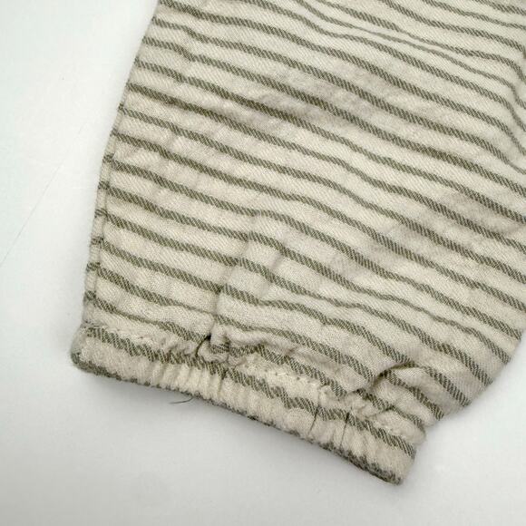 Quincy Mae Neutral Woven Top & Striped Pants Set - Picture 8 of 10